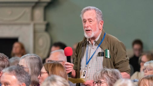 Members' questions at the National Trust AGM 2022 at Bath Assembly Rooms, England